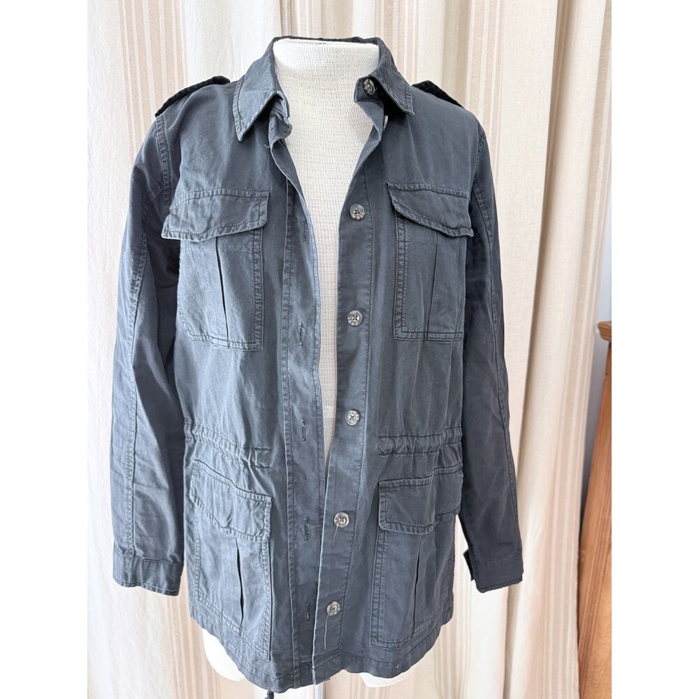 Buffalo David Bitton Black Cotton Utility Field Jacket Women’s Small 134